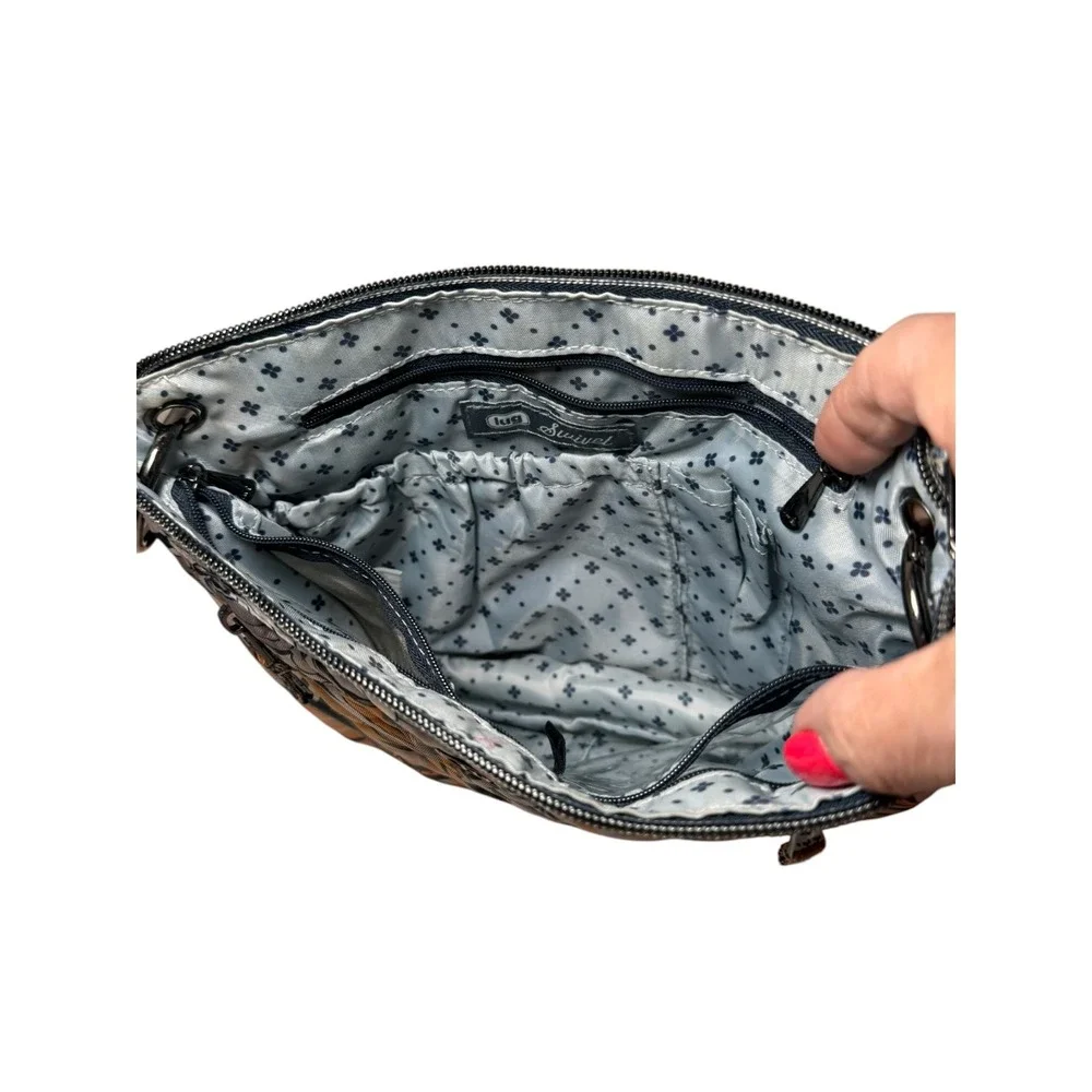 Lug Swivel Convertible Crossbody Bag Tropical Fog RFID Expandable‎ Organizer New